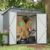 6 X 4 Ft Outdoor Storage Shed, All Weather Tool Shed For Garden, Backyard, Lawn, Black - Decindoor