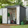 6 X 4 Ft Outdoor Storage Shed, All Weather Tool Shed For Garden, Backyard, Lawn, Black - Decindoor