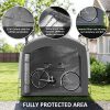 Bike Storage Shed Tent, Portable And Waterproof With 210D Oxford Fabric And Carry Bag For 3 - 4 Bicycles, Dark Gray - Decindoor