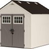 Suncast BMS8100 8 ft. x 10 ft. Tremont Resin Outdoor Storage Shed with Skylights - Decindoor