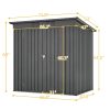 6 X 4 Ft Outdoor Storage Shed, All Weather Tool Shed For Garden, Backyard, Lawn, Black - Decindoor