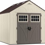 Suncast BMS8100 8 ft. x 10 ft. Tremont Resin Outdoor Storage Shed with Skylights - Decindoor