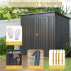 6 X 4 Ft Outdoor Storage Shed, All Weather Tool Shed For Garden, Backyard, Lawn, Black - Decindoor